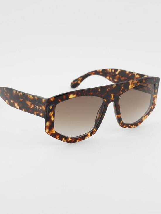 Isabel Marant IM 0154/S 0086 HA Sunglasses Havana Geometric Frame, Brown Lenses main image 8